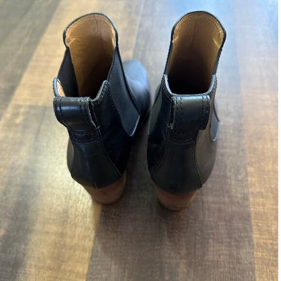 Madewell The Regan Black Leather Ankle Boots Size 8 - Picture 5 of 11